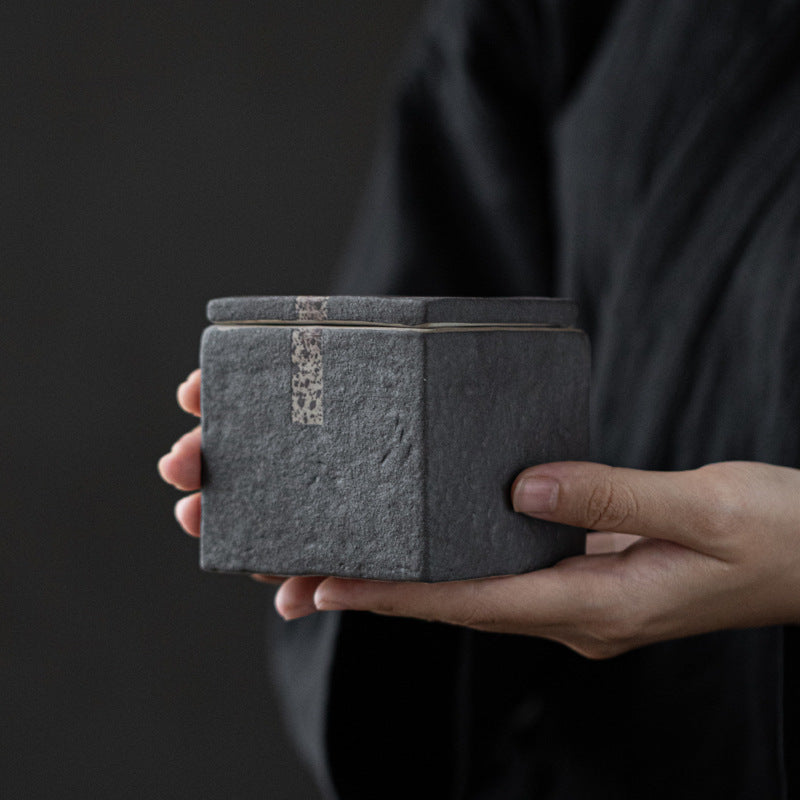 Japanese Style Wabi-sabi Style Stoneware Tea Box - ZenBrew Tea Store
