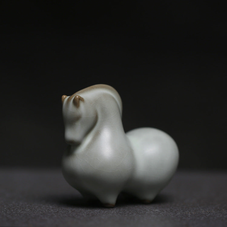 Ru kiln Tang Dynasty Style Horse Tea Pet - ZenBrew Tea Store