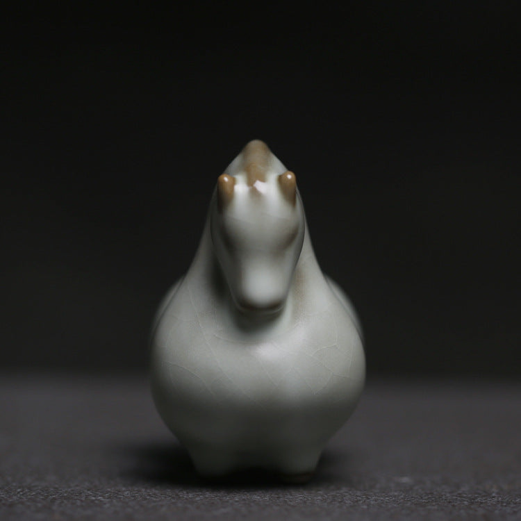 Ru kiln Tang Dynasty Style Horse Tea Pet - ZenBrew Tea Store