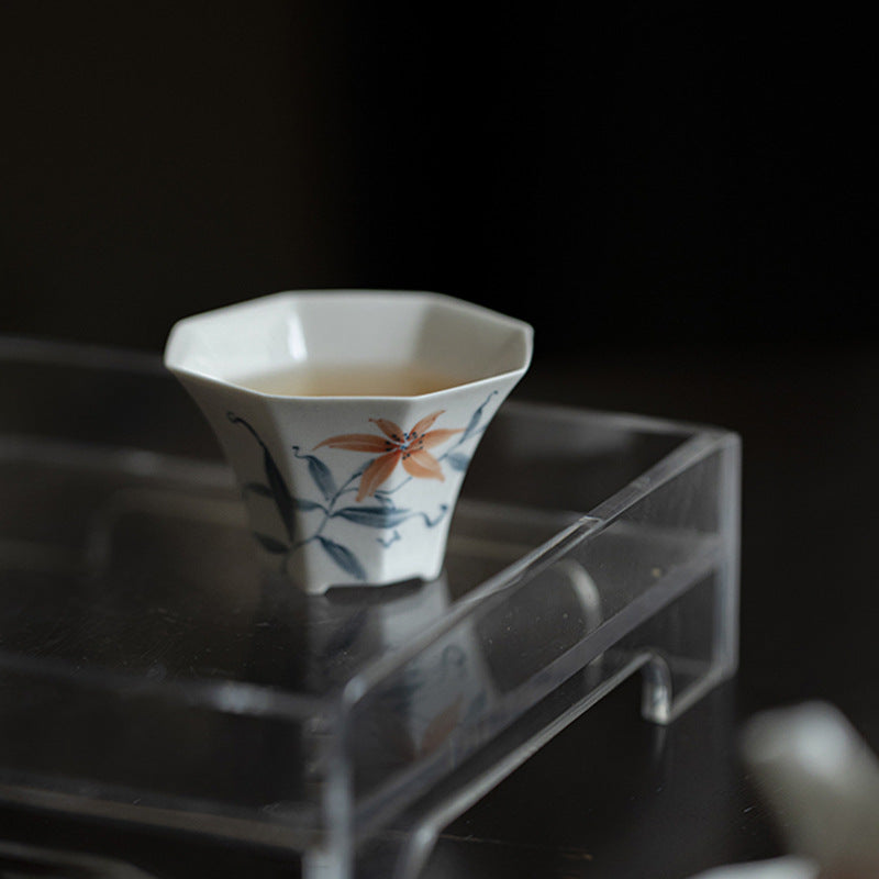 Underglaze Colored Bafang Teacup - ZenBrew Tea Store