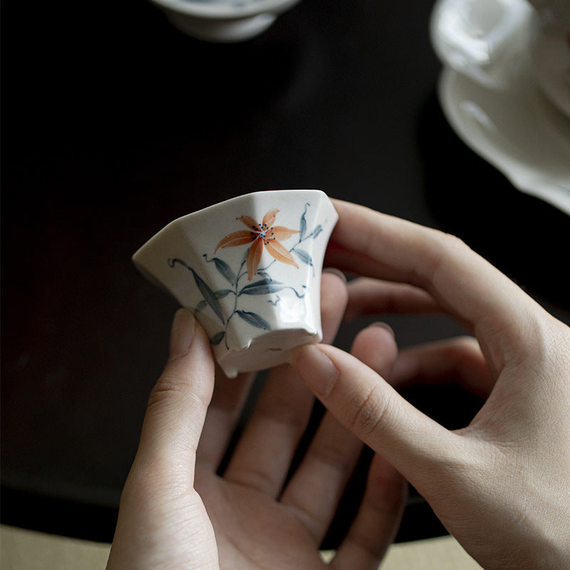 Underglaze Colored Bafang Teacup - ZenBrew Tea Store