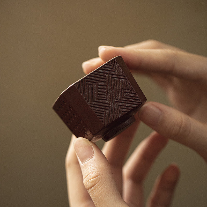 Fangsheng Pattern Square Tea Cup - ZenBrew Tea Store