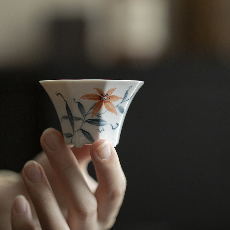 Underglaze Colored Bafang Teacup - ZenBrew Tea Store