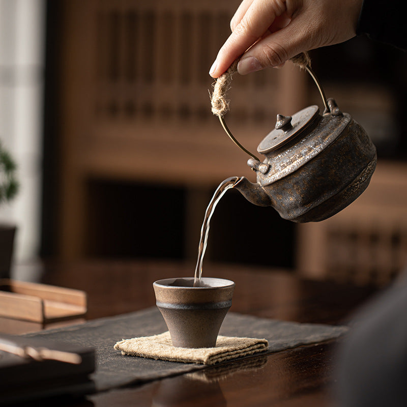 Japanese Gilt Iron Glaze "Tiliang" Teapot - ZenBrew Tea Store
