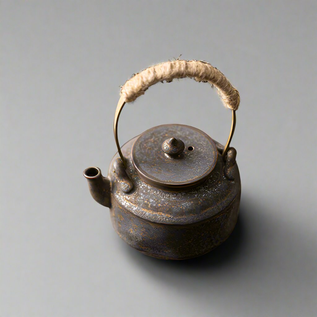 Japanese Gilt Iron Glaze "Tiliang" Teapot - ZenBrew Tea Store