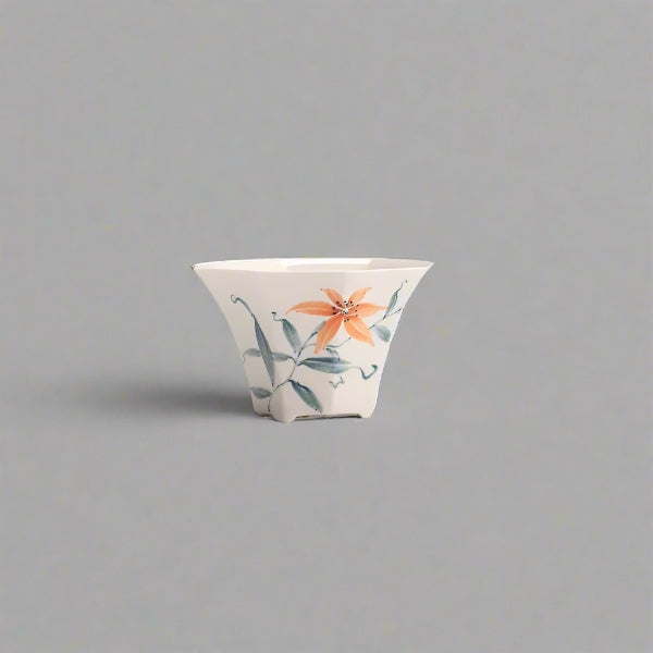 Floral Octagon Cup - ZenBrew Tea Studio