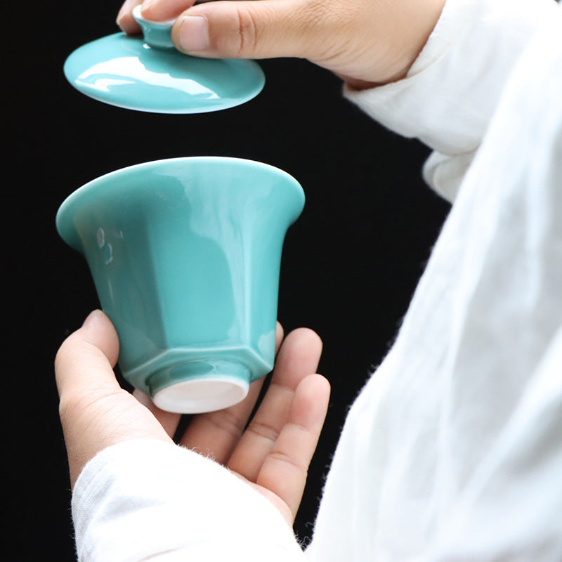 Hexagonal Elegance Gaiwan - ZenBrew Tea Studio