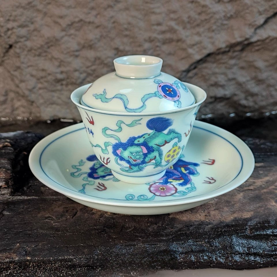Imperial Lion Motif Gaiwan