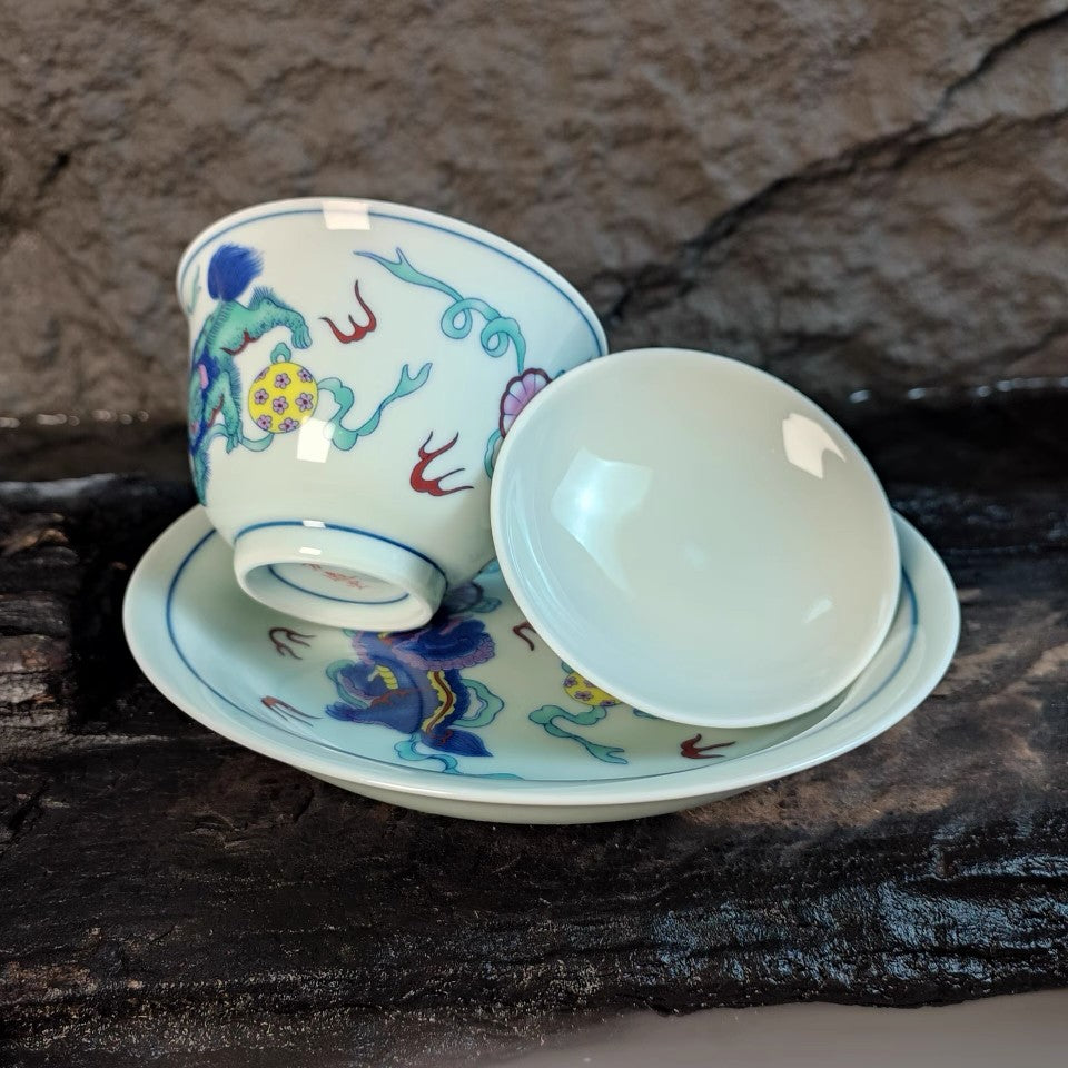 Imperial Lion Motif Gaiwan