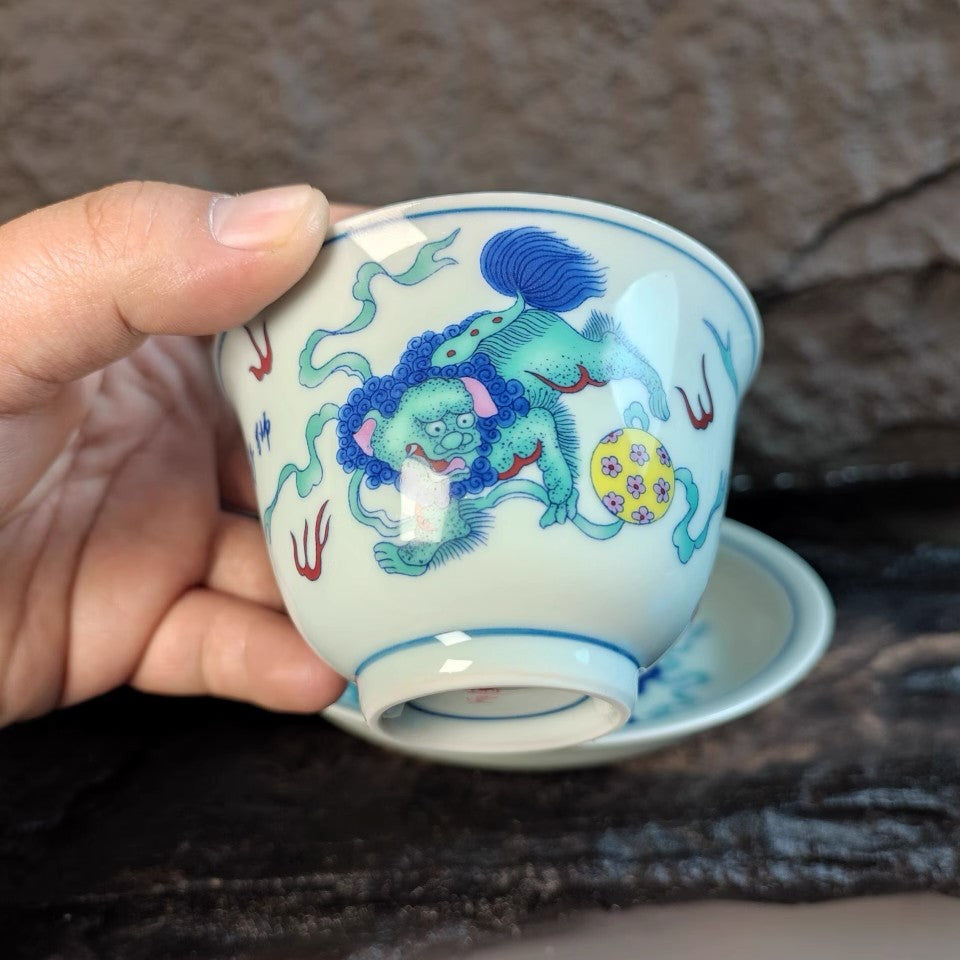 Imperial Lion Motif Gaiwan