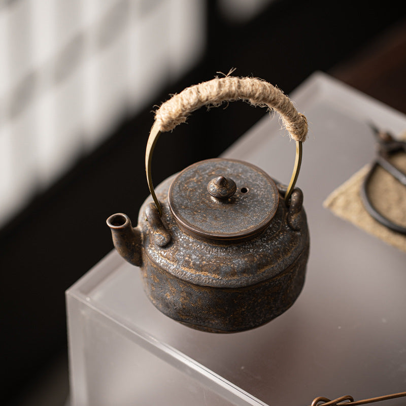 Midnight Iron Lotus Pot