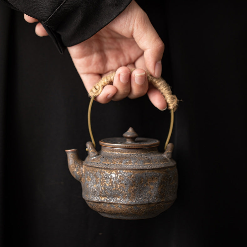 Midnight Iron Lotus Pot - ZenBrew Tea Studio