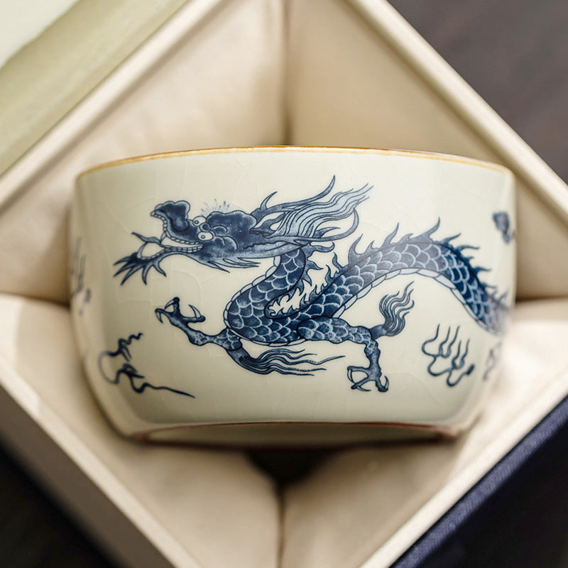 Ru Porcelain Azure Dragon Cup - ZenBrew Tea Studio