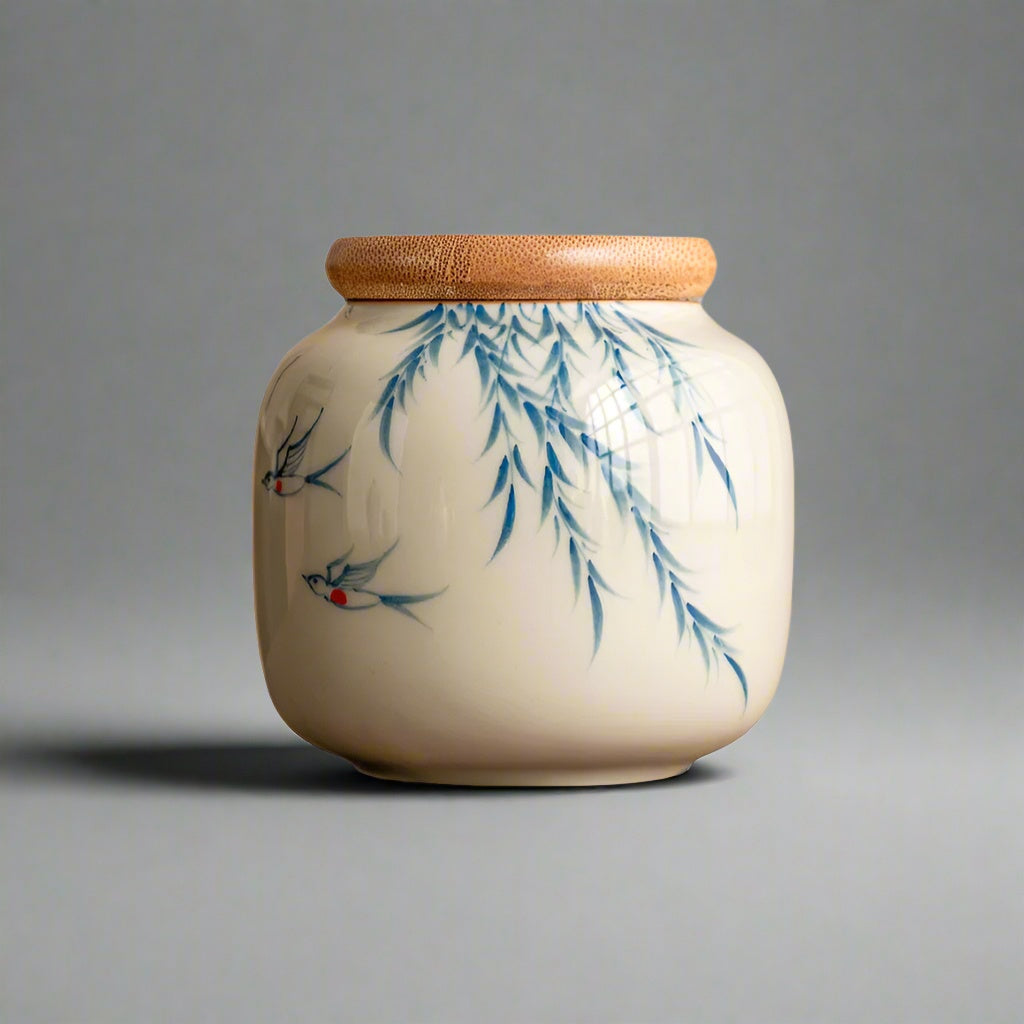 Swallows & Willows Tea Jar