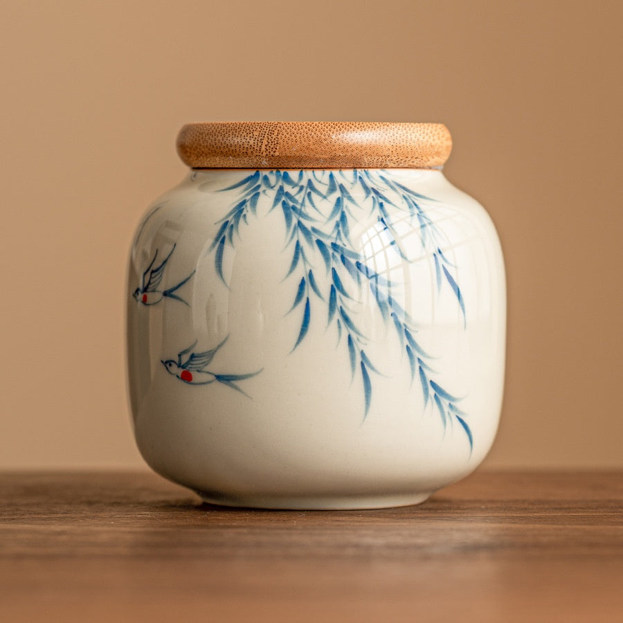 Swallows & Willows Tea Jar