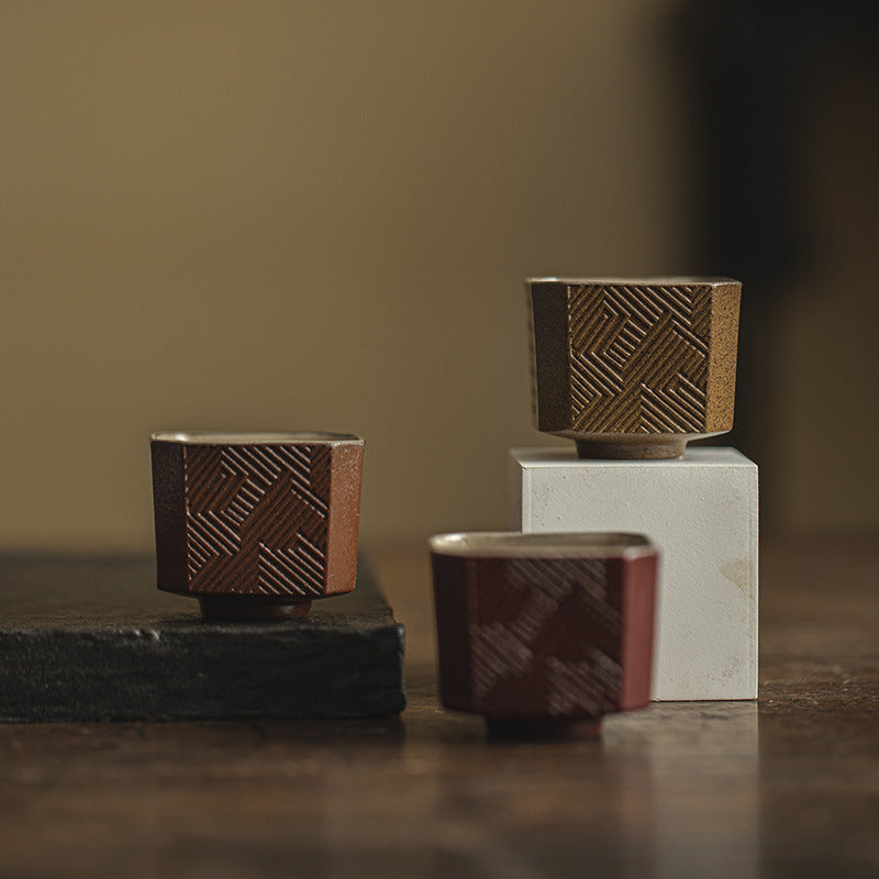 Zen Pattern Square Cup - ZenBrew Tea Studio