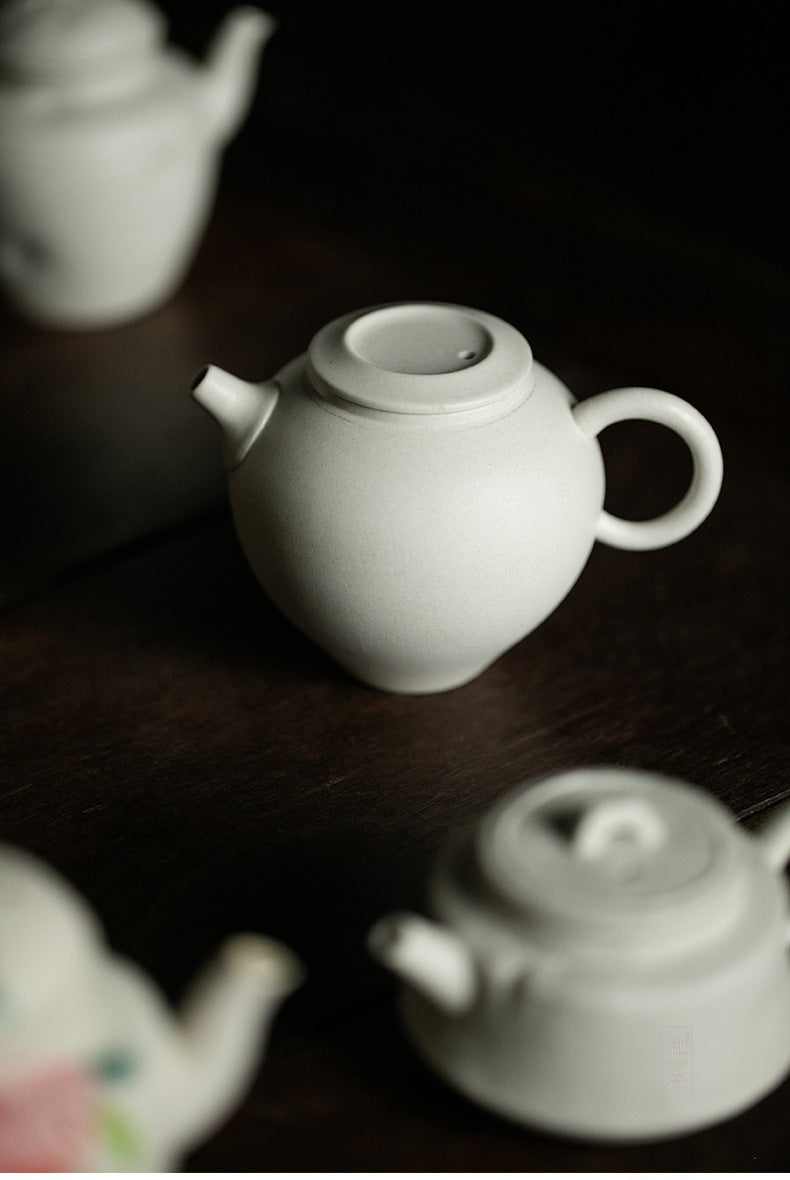 Wabi-sabi Style "Fowiki" Flat Lid Teapot - ZenBrew Tea Store