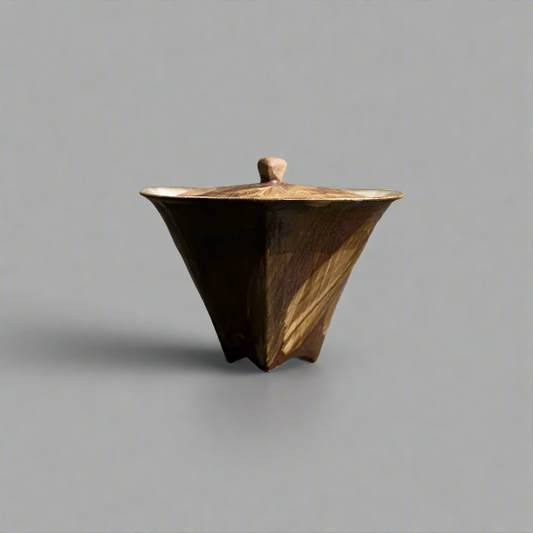 Wabi-sabi Style Triangle Shaped Gongfu Tea Bowl - ZenBrew Tea Store